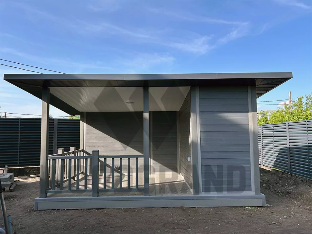 Крытая беседка из ДПК